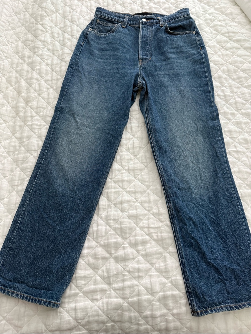 Veronica Beard Daniela High Waist Ankle Straight Leg Jeans in La La Land
